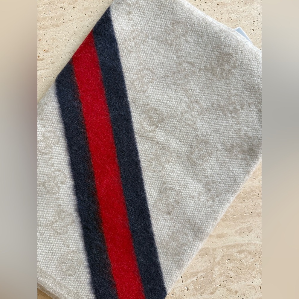 NWT Gucci GG Jacquard  Wool Scarf/Shawl - Picture 2 of 15